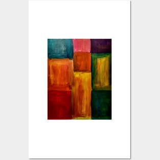 Abstract painting of colorblock Posters and Art